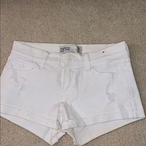 Abercrombie white denim shorts